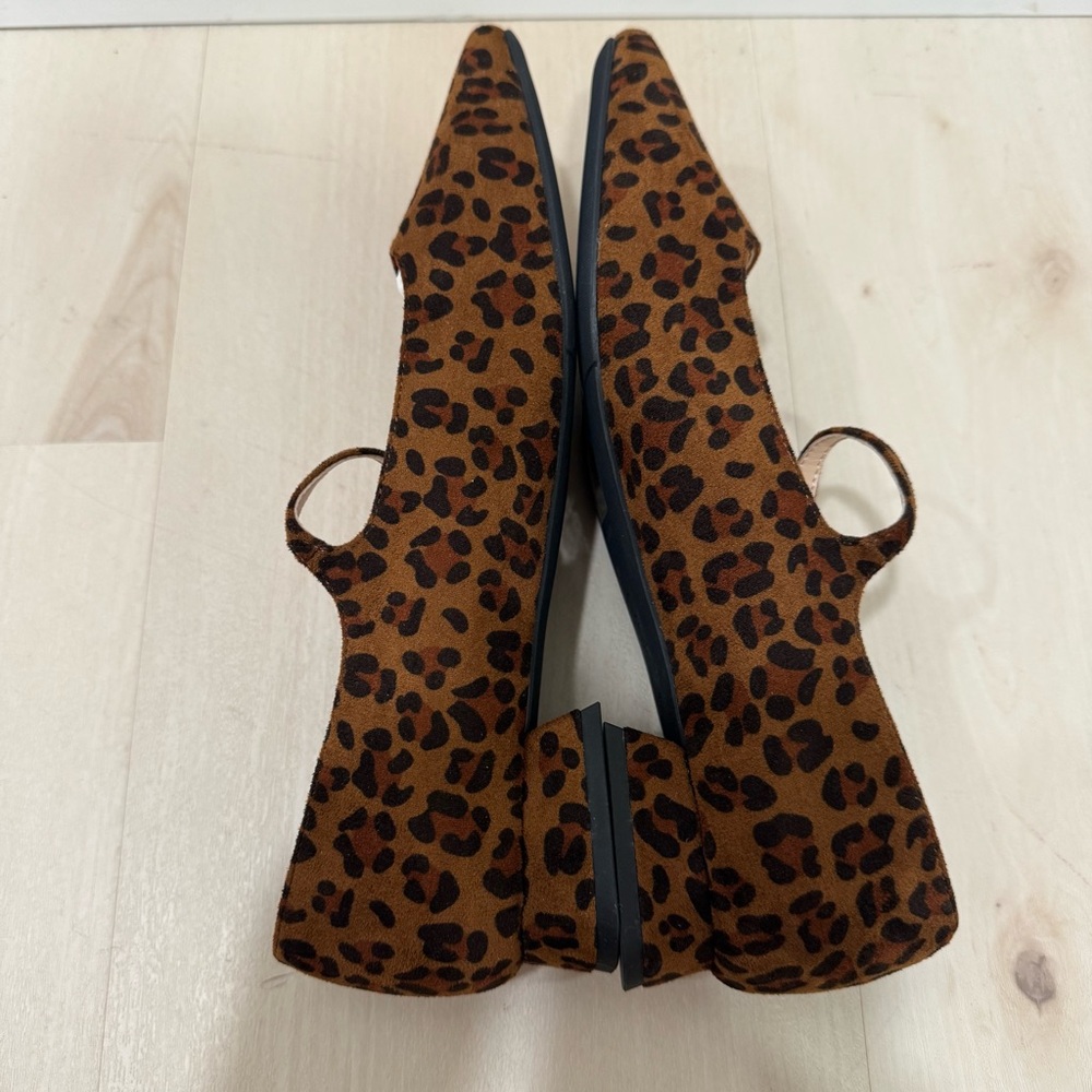 Caparros Leopard Print Mary Jane Flats - Tan/Black - Picture 14 of 16